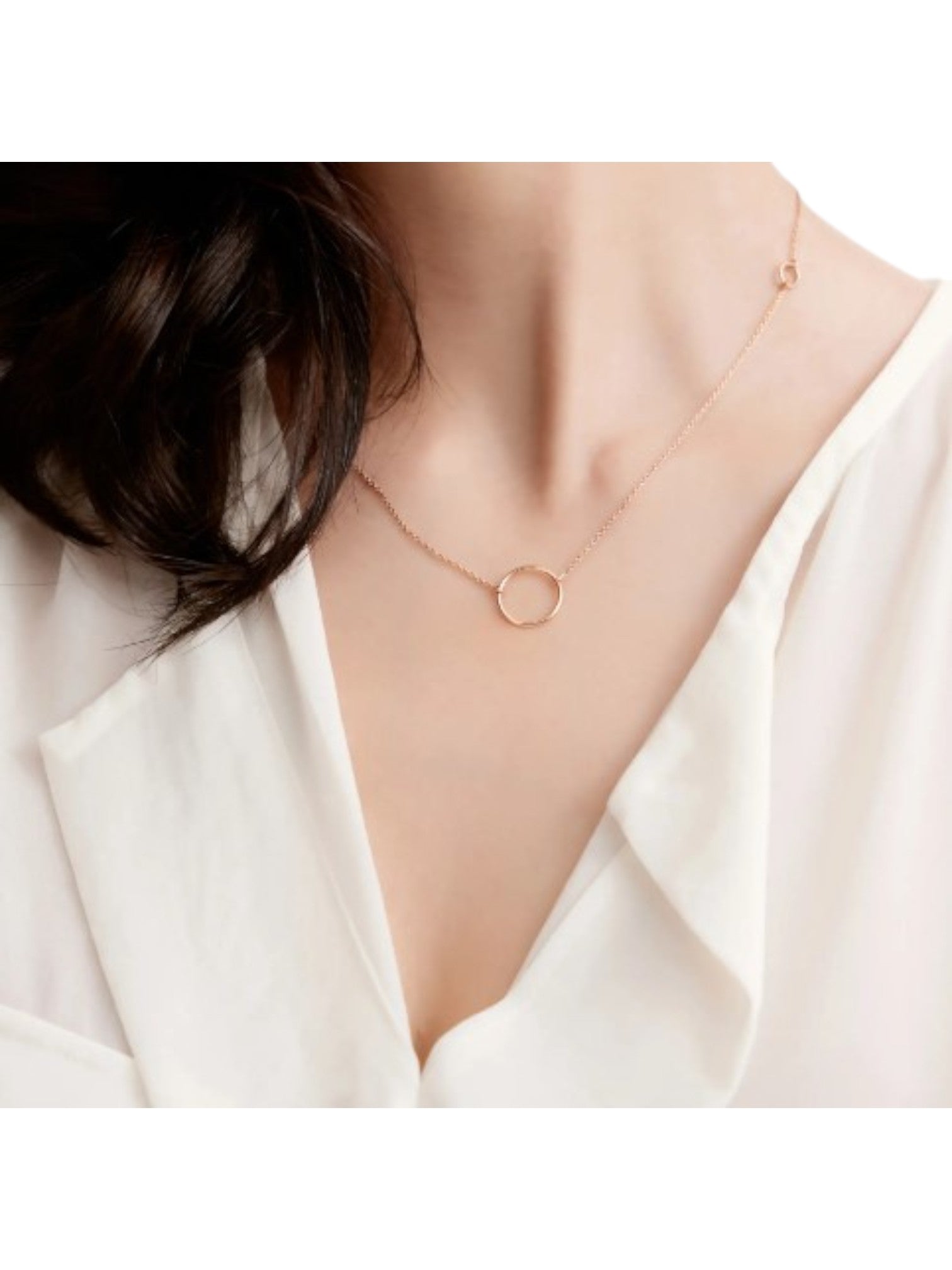 925 Sterling Silver Stylish Design CZ Stones Rose Gold Plated Pendant With Chain For Women By Kesardeep